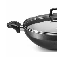 Panela Wok Mta Supra N28 Antiaderente 4,3 Litros Com Tampa De Vidro Grafite - 3
