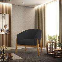 Cadeira Sala De Jantar Base De Madeira Kit 2 Stella Veludo D03 - D'rossi Cor Preto - 7