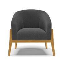 Cadeira Sala De Jantar Base De Madeira Kit 2 Stella Bouclê D03 - D'rossi Cor Grafite