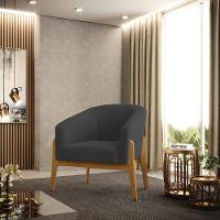 Cadeira Sala De Jantar Base De Madeira Kit 2 Stella Bouclê D03 - D'rossi Cor Grafite - 7