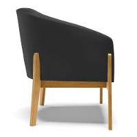 Cadeira Sala De Jantar Base De Madeira Kit 2 Stella Sintético D03 - D'rossi Cor Preto