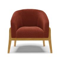 Cadeira Sala De Jantar Base De Madeira Kit 2 Stella Bouclê D03 - D'rossi Cor Terra