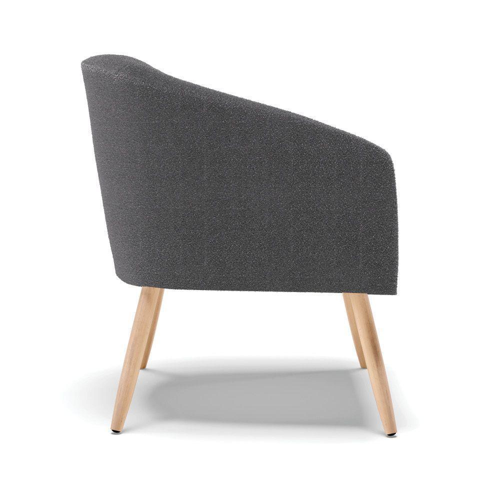 Cadeira Sala De Jantar Pé Palito Natural Kit 2 Stella Bouclê D03 - D\'rossi Cor Grafite - 3