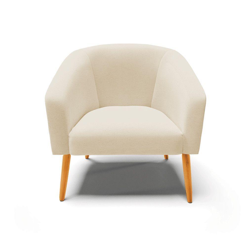 Cadeira Sala De Jantar Pé Palito Castanho Stella Linho D03 - D\'rossi Cor Bege - 4