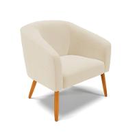 Cadeira Sala De Jantar Pé Palito Castanho Stella Linho D03 - D\'rossi Cor Bege - 1