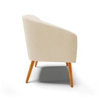 Cadeira Sala De Jantar Pé Palito Castanho Stella Linho D03 - D\'rossi Cor Bege - 3