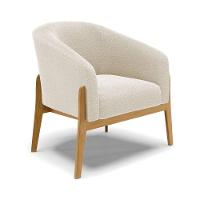 Cadeira Sala De Jantar Base De Madeira Kit 2 Stella Bouclê D03 - D'rossi Cor Bege - 3