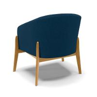 Cadeira Sala De Jantar Base De Madeira Kit 2 Stella Bouclê D03 - D'rossi Cor Azul - 5