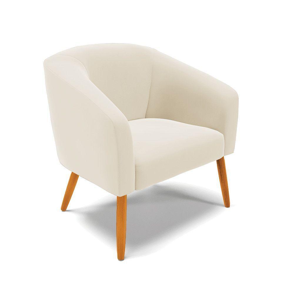 Cadeira Sala De Jantar Pé Palito Castanho Kit 2 Stella Veludo D03 - D\'rossi Cor Bege - 4