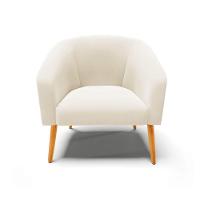 Cadeira Sala De Jantar Pé Palito Castanho Kit 2 Stella Veludo D03 - D\'rossi Cor Bege - 5