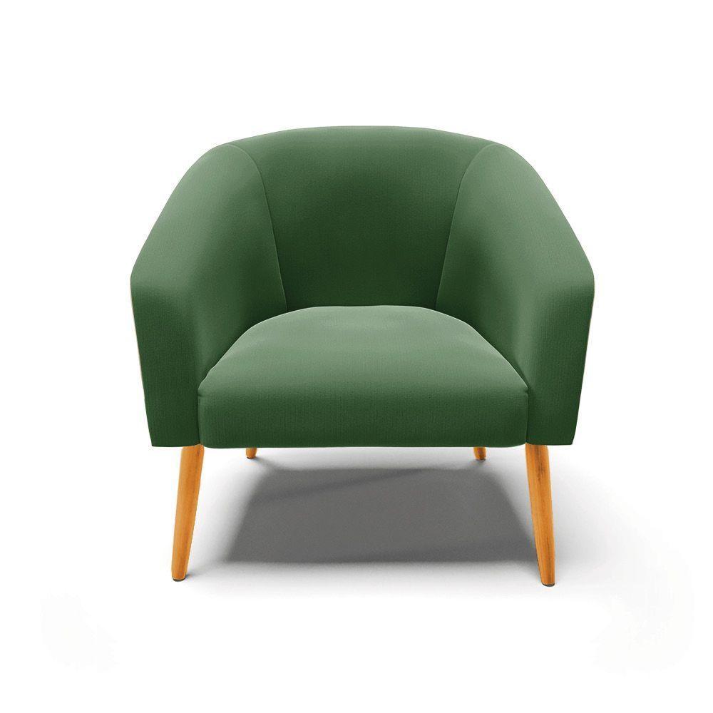 Cadeira Sala De Jantar Pé Palito Castanho Kit 2 Stella Suede D03 - D\'rossi Cor Verde - 3