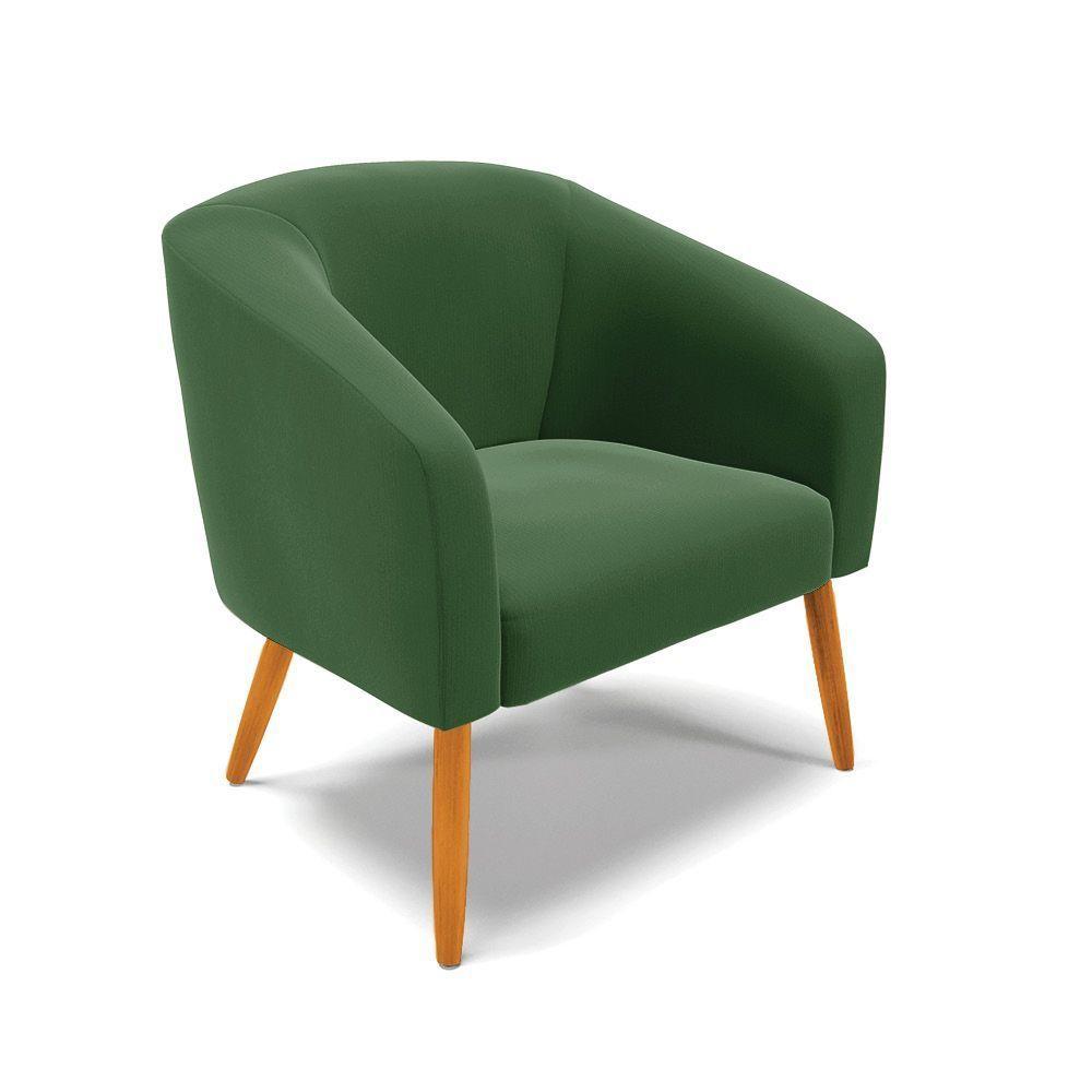 Cadeira Sala De Jantar Pé Palito Castanho Kit 2 Stella Suede D03 - D\'rossi Cor Verde - 4