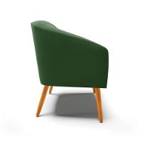 Cadeira Sala De Jantar Pé Palito Castanho Kit 2 Stella Suede D03 - D\'rossi Cor Verde - 2