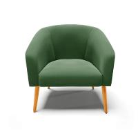 Cadeira Sala De Jantar Pé Palito Castanho Kit 2 Stella Suede D03 - D\'rossi Cor Verde - 3