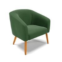 Cadeira Sala De Jantar Pé Palito Castanho Kit 2 Stella Suede D03 - D\'rossi Cor Verde