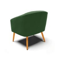 Cadeira Sala De Jantar Pé Palito Castanho Kit 2 Stella Suede D03 - D\'rossi Cor Verde - 7