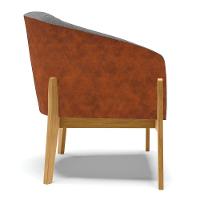 Cadeira Sala De Jantar Base De Madeira Kit 2 Stella Noz/linho D03 - D'rossi Cor Grafite - 2