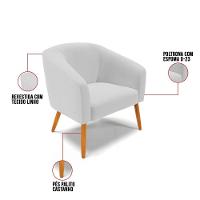 Cadeira Sala De Jantar Pé Palito Castanho Stella Veludo D03 - D\'rossi Cor Cinza - 6