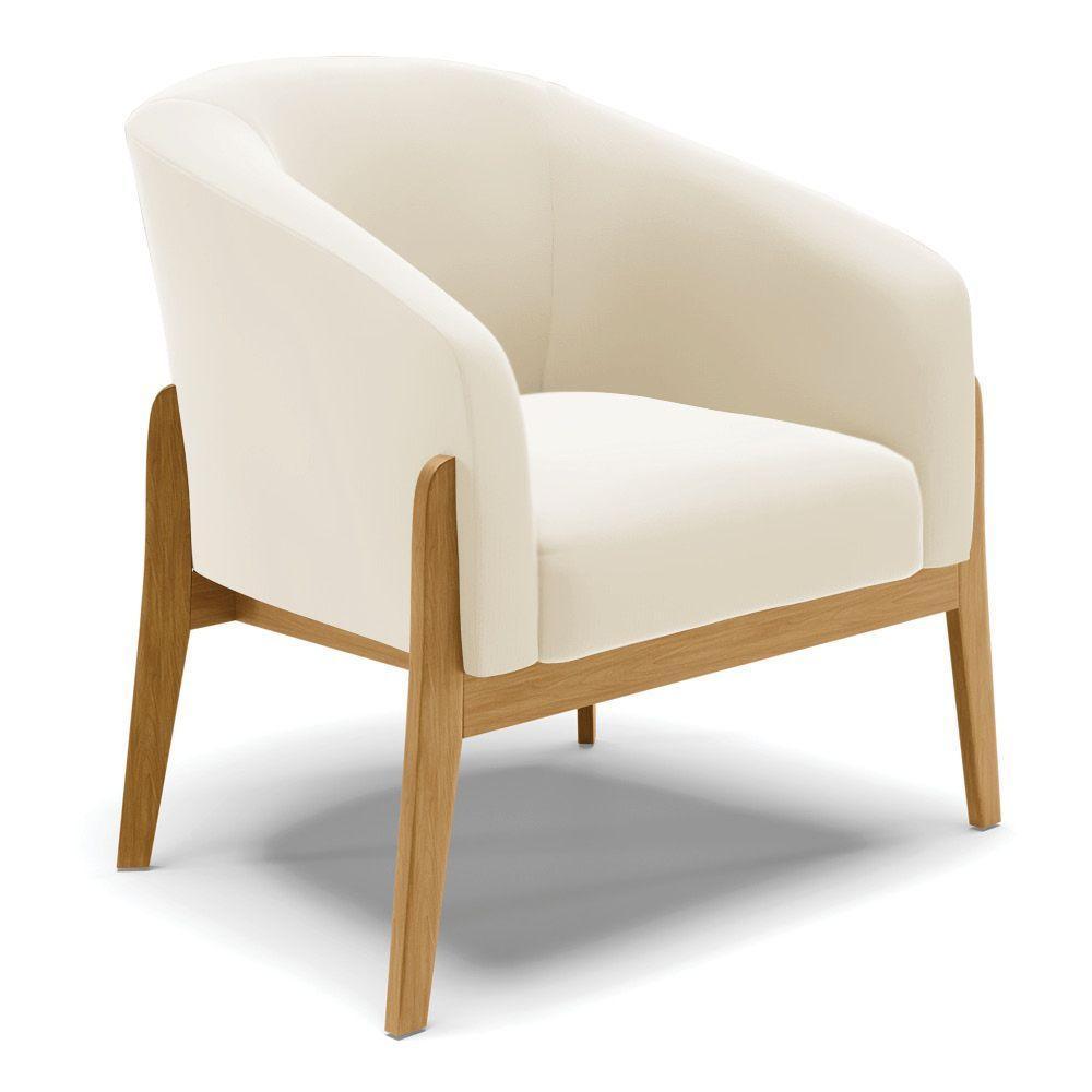 Cadeira Sala De Jantar Base De Madeira Kit 2 Stella Veludo D03 - D'rossi Cor Bege - 3