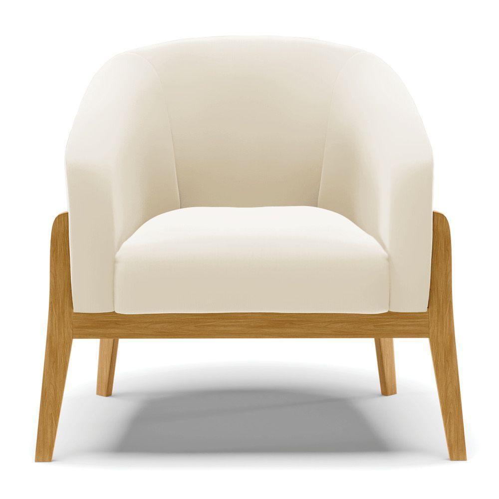 Cadeira Sala De Jantar Base De Madeira Kit 2 Stella Veludo D03 - D'rossi Cor Bege - 4