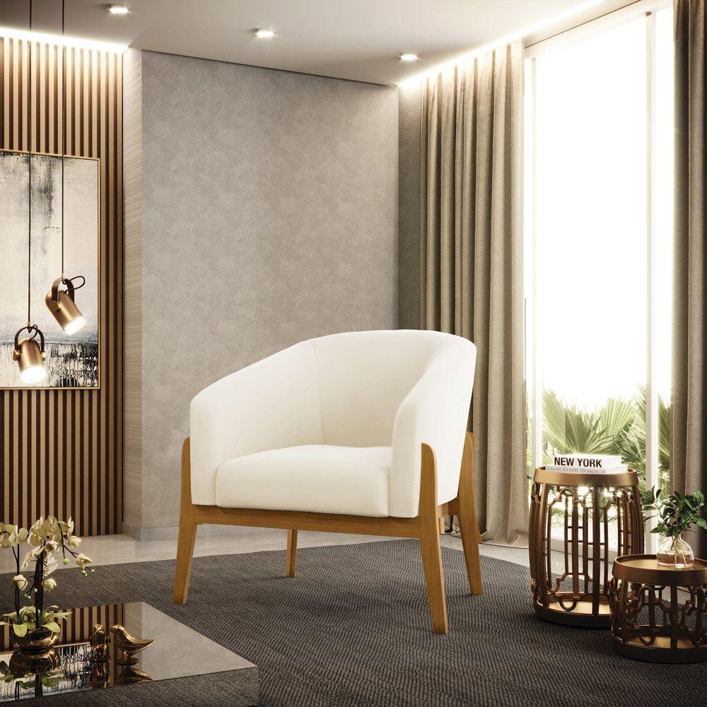 Cadeira Sala De Jantar Base De Madeira Kit 2 Stella Veludo D03 - D'rossi Cor Bege - 7