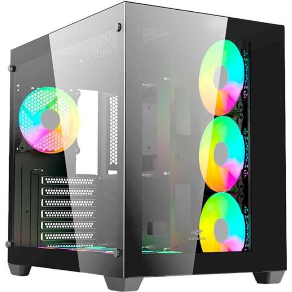 Gabinete Gamer C3tech Aquarius Mt-g910 Sem Fans Preto - 1