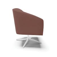 Cadeira Sala De Jantar Giratória Base Cromada Stella Veludo D03 - D\'rossi Cor Rose - 3