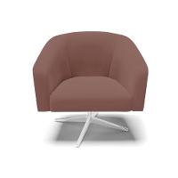 Cadeira Sala De Jantar Giratória Base Cromada Stella Veludo D03 - D\'rossi Cor Rose - 7