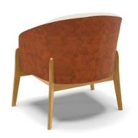 Cadeira Sala De Jantar Base De Madeira Stella Noz/linho D03 - D'rossi Cor Bege