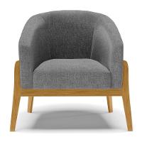 Cadeira Sala De Jantar Base De Madeira Stella Linho D03 - D'rossi Cor Grafite - 3