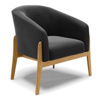 Cadeira Sala De Jantar Base De Madeira Stella Suede D03 - D'rossi Cor Preto - 1