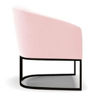 Cadeira Sala De Jantar Base Industrial Preto Kit 2 Stella Suede D03 - D\'rossi Cor Rosa Bebê - 2