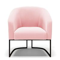 Cadeira Sala De Jantar Base Industrial Preto Kit 2 Stella Suede D03 - D\'rossi Cor Rosa Bebê - 7