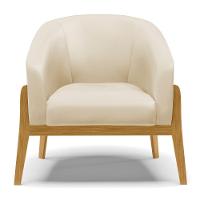 Cadeira Sala De Jantar Base De Madeira Stella Sintético D03 - D'rossi Cor Bege - 3