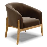 Cadeira Sala De Jantar Base De Madeira Stella Suede D03 - D'rossi Cor Marrom - 1