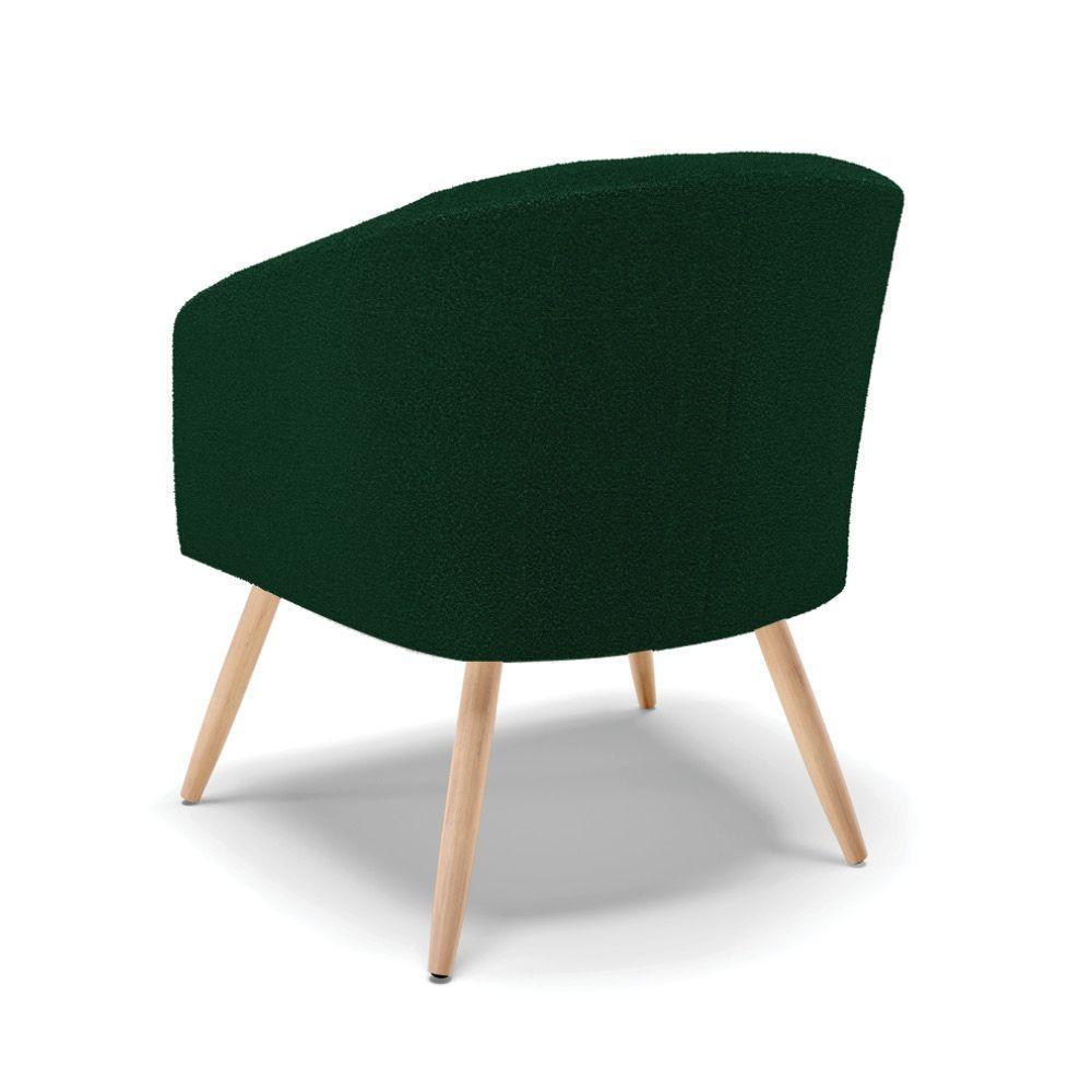 Cadeira Sala De Jantar Pé Palito Natural Kit 2 Stella Bouclê D03 - D'rossi Cor Verde - 2