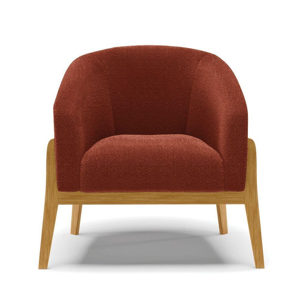 Cadeira Sala De Jantar Base De Madeira Stella Bouclê D03 - D'rossi Cor Terra - 3