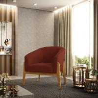 Cadeira Sala De Jantar Base De Madeira Stella Bouclê D03 - D'rossi Cor Terra - 6