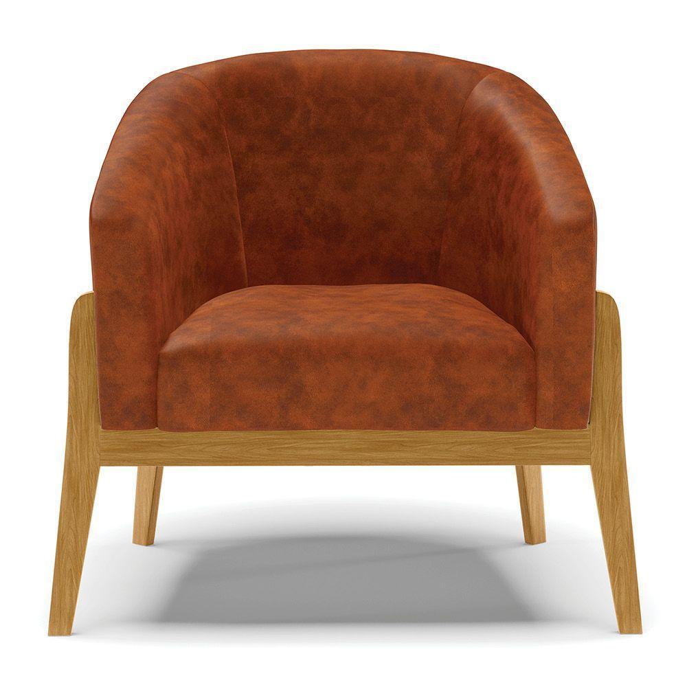 Cadeira Sala De Jantar Base De Madeira Stella Sintético Pu D03 - D'rossi Cor Nozes - 4