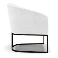 Cadeira Sala De Jantar Base Industrial Preto Stella Sintético Pu D03 - D'rossi Cor Branco - 2