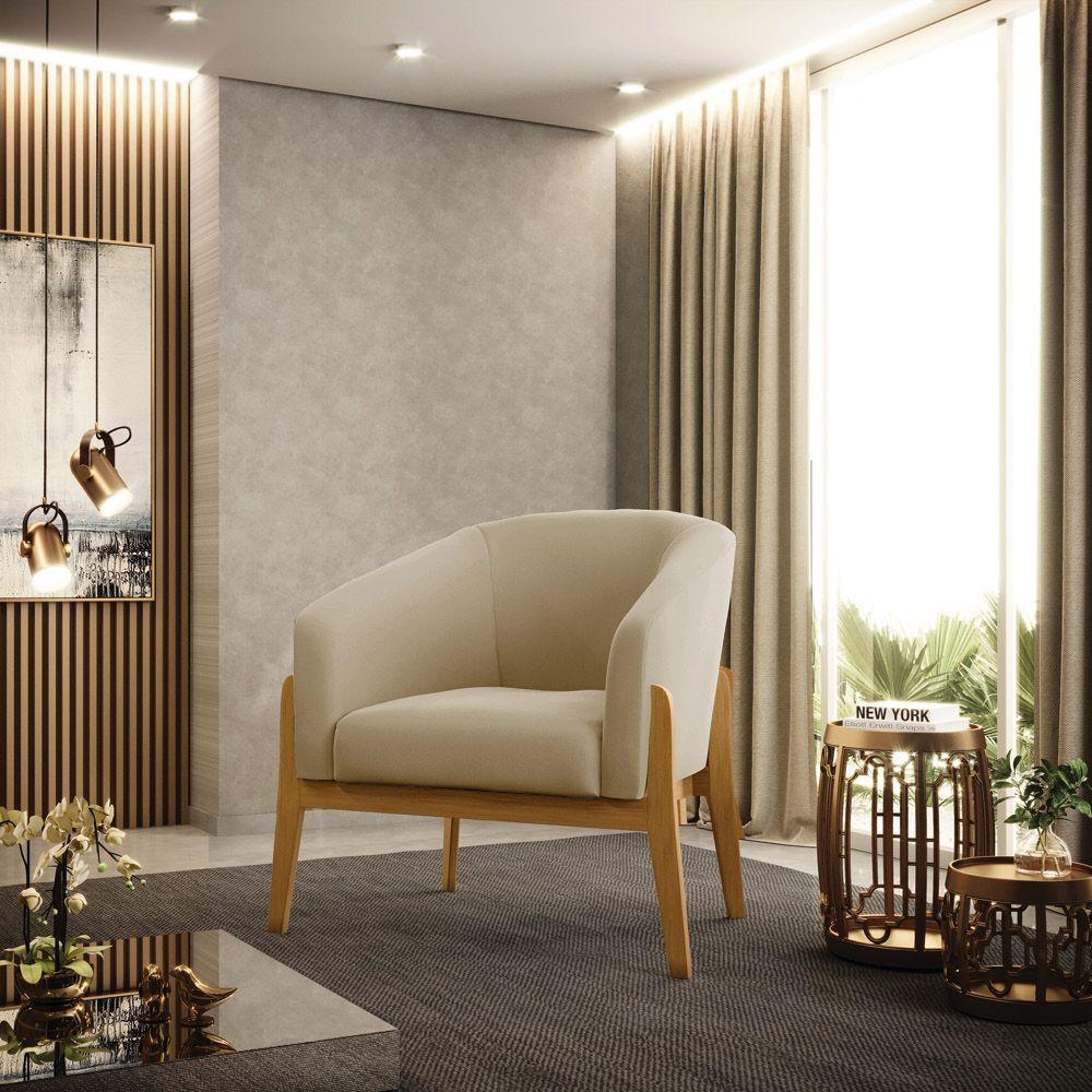 Cadeira Sala De Jantar Base De Madeira Stella Suede D03 - D'rossi Cor Marrom Rato - 6