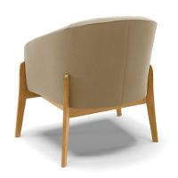 Cadeira Sala De Jantar Base De Madeira Stella Suede D03 - D'rossi Cor Marrom Rato