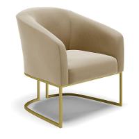 Cadeira Sala De Jantar Base Industrial Dourado Kit 2 Stella Suede D03 - D'rossi Cor Marrom Rato - 3