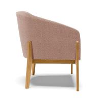 Cadeira Sala De Jantar Base De Madeira Stella Bouclê D03 - D\\\'rossi Cor Rose - 3