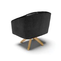 Cadeira Sala De Jantar Giratória Ma30 Kit 2 Stella Sintético Pu D03 - D'rossi Cor Preto