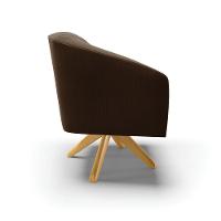 Cadeira Sala De Jantar Giratória Ma30 Stella Suede D03 - D'rossi Cor Marrom - 2