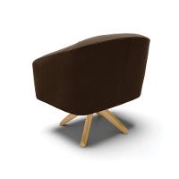 Cadeira Sala De Jantar Giratória Ma30 Stella Suede D03 - D'rossi Cor Marrom