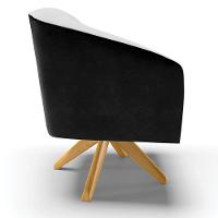 Cadeira Sala De Jantar Giratória Ma30 Kit 2 Stella Pto/linho D03 - D'rossi Cor Cinza - 2