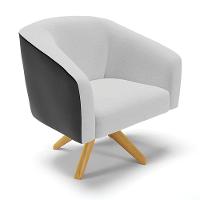 Cadeira Sala De Jantar Giratória Ma30 Kit 2 Stella Pto/linho D03 - D'rossi Cor Cinza