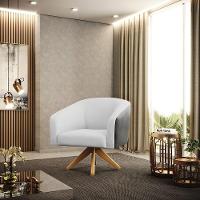 Cadeira Sala De Jantar Giratória Ma30 Kit 2 Stella Pto/linho D03 - D'rossi Cor Cinza - 7